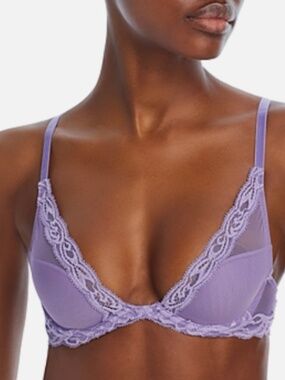 Feathers Plunge T-Shirt Bra - Purple Haze / 38 / DD NWT